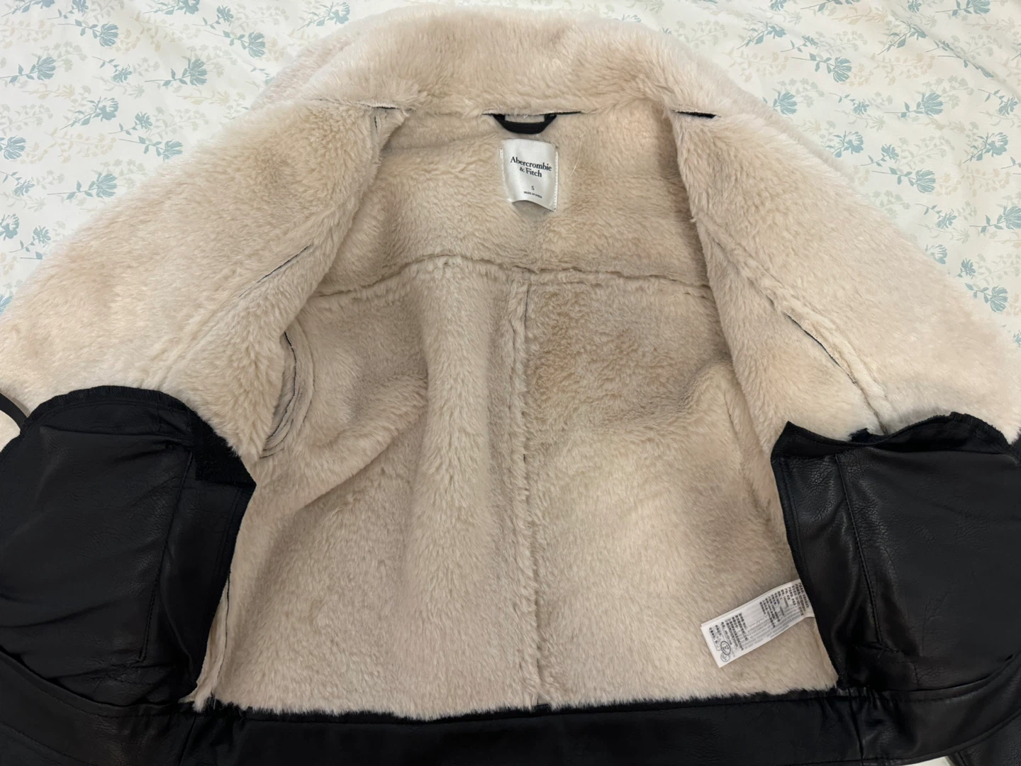 Abercrombie & Fitch Black Faux Leather Aviator Jacket - photo 2