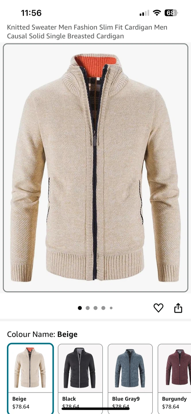Beige Knitted Cardigan, Size XL - photo 2