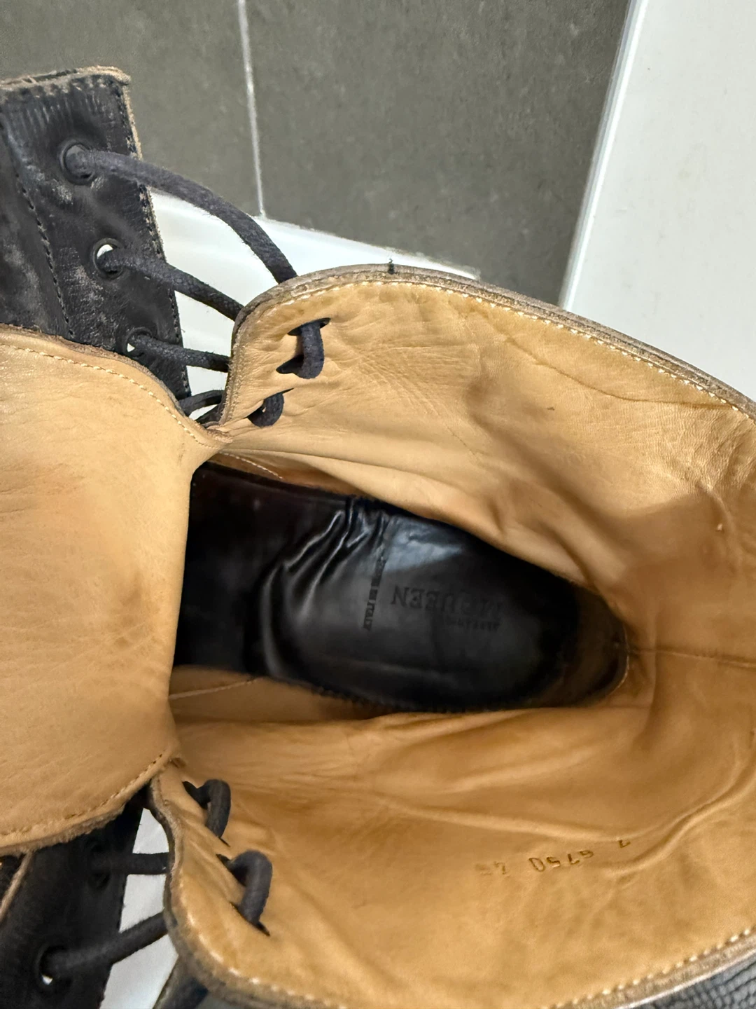 S.Moritz Sport Alexander McQueenLeather Boots size 12 no try ons - photo 4