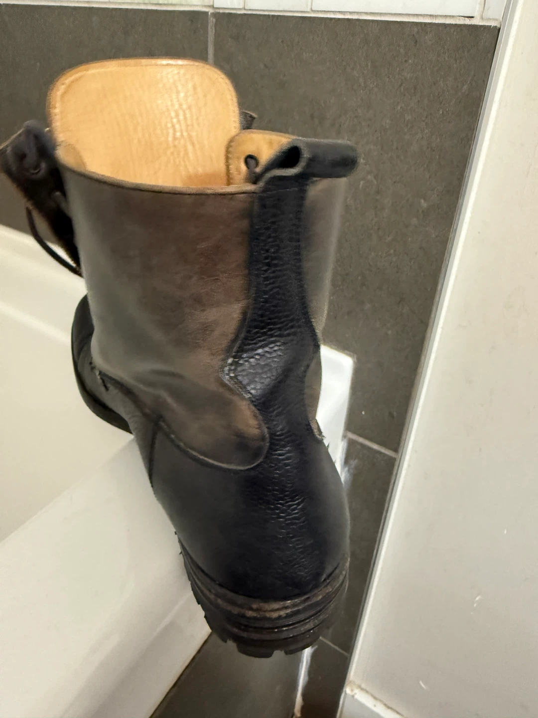 S.Moritz Sport Alexander McQueenLeather Boots size 12 no try ons - photo 3