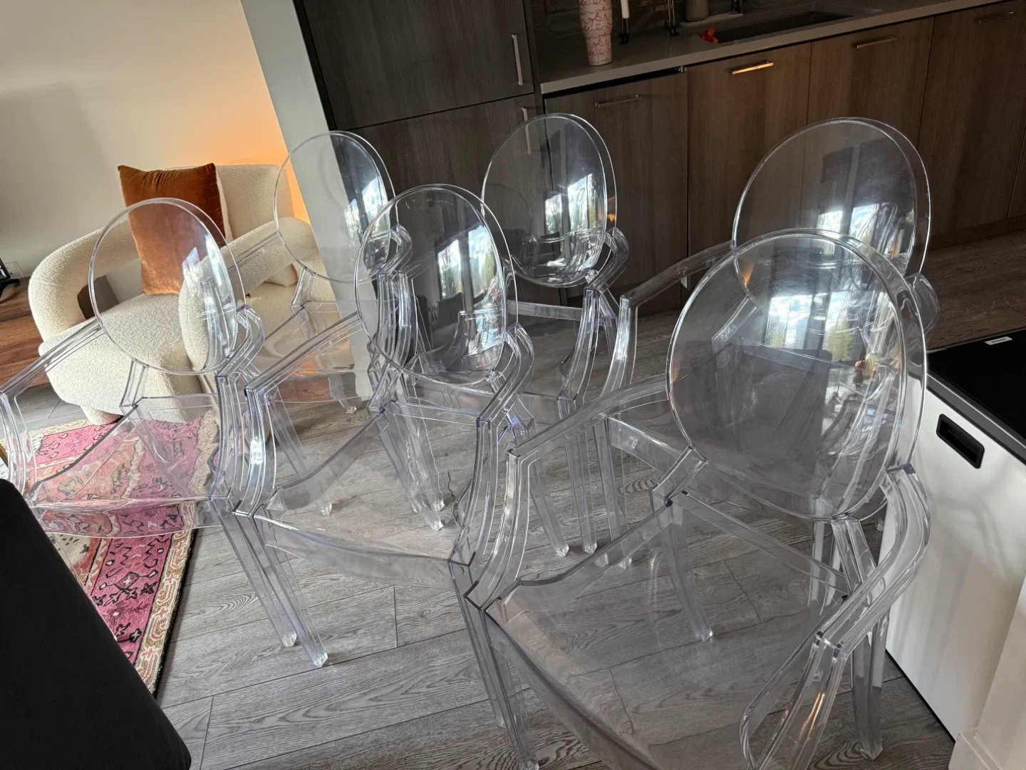 Kartell Ghost Chairs - set of 6! Retails for $600 image indicator(2)