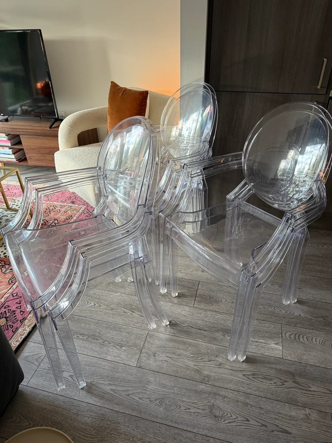 Kartell Ghost Chairs - set of 6! Retails for $600 image indicator(6)