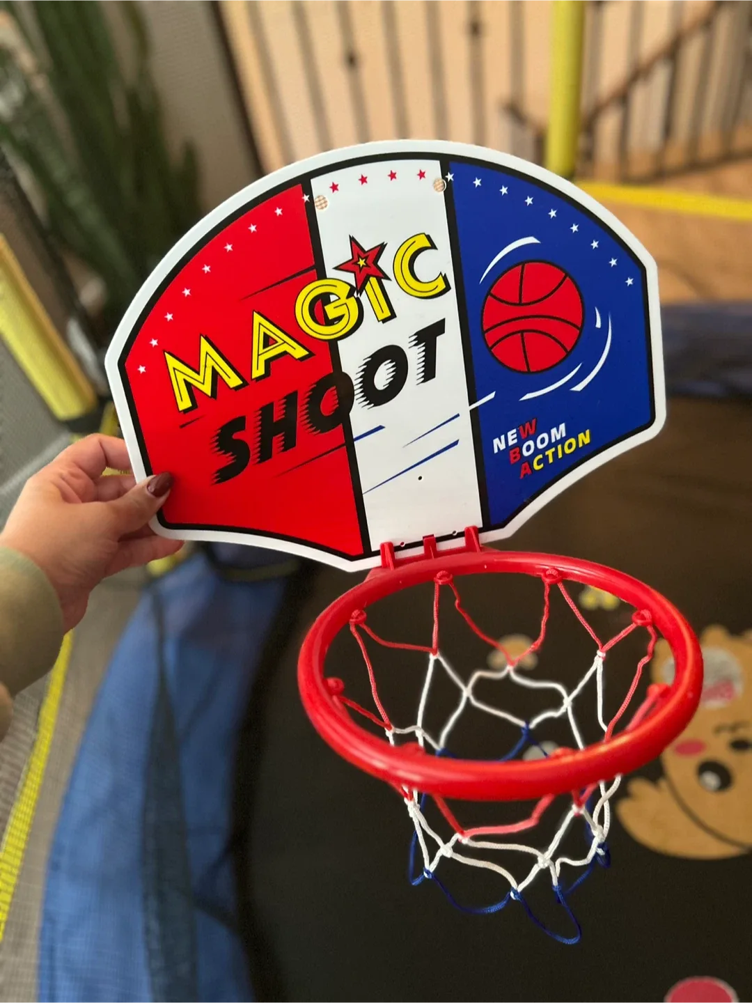 Kids Trampoline with Basketball Hoop image indicator(3)