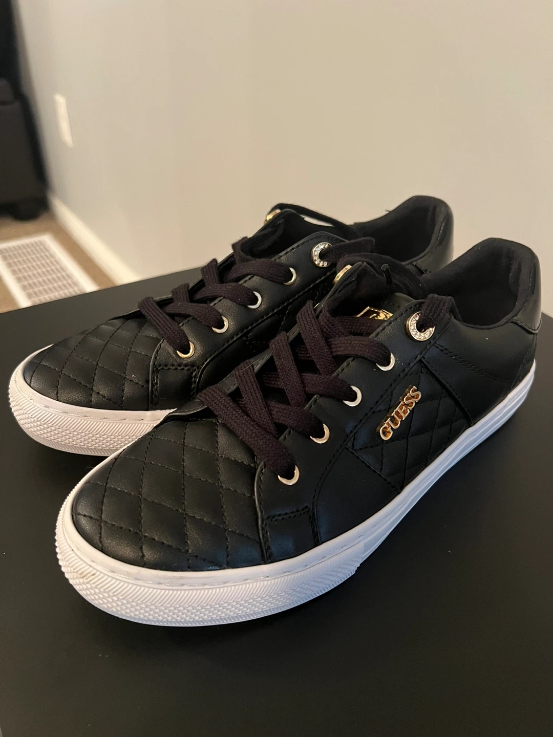 Guess Black Quilted Sneakers - Size 10