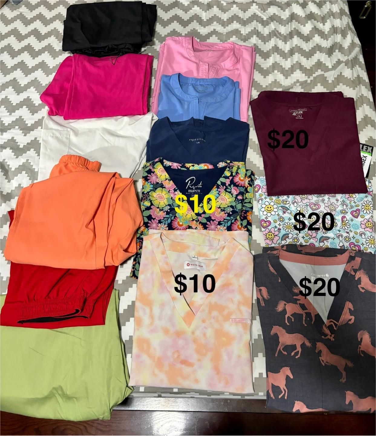 Assorted Scrubs - Various Brands, Sizes, and Colors
