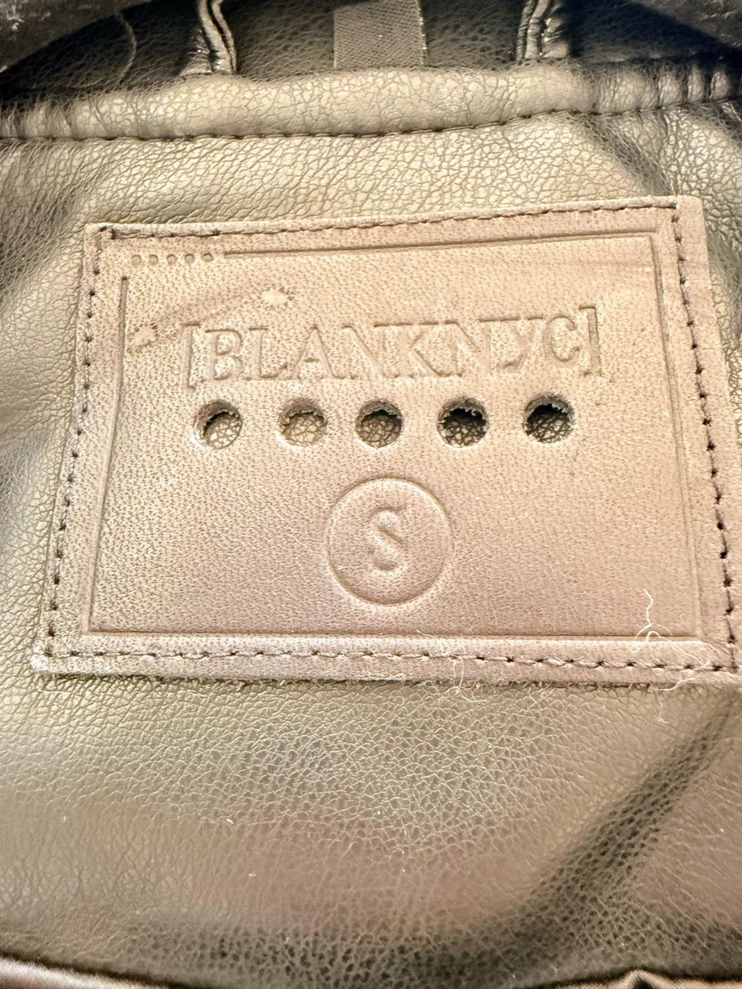 Black Faux Leather Moto Jacket - Size S image indicator(4)