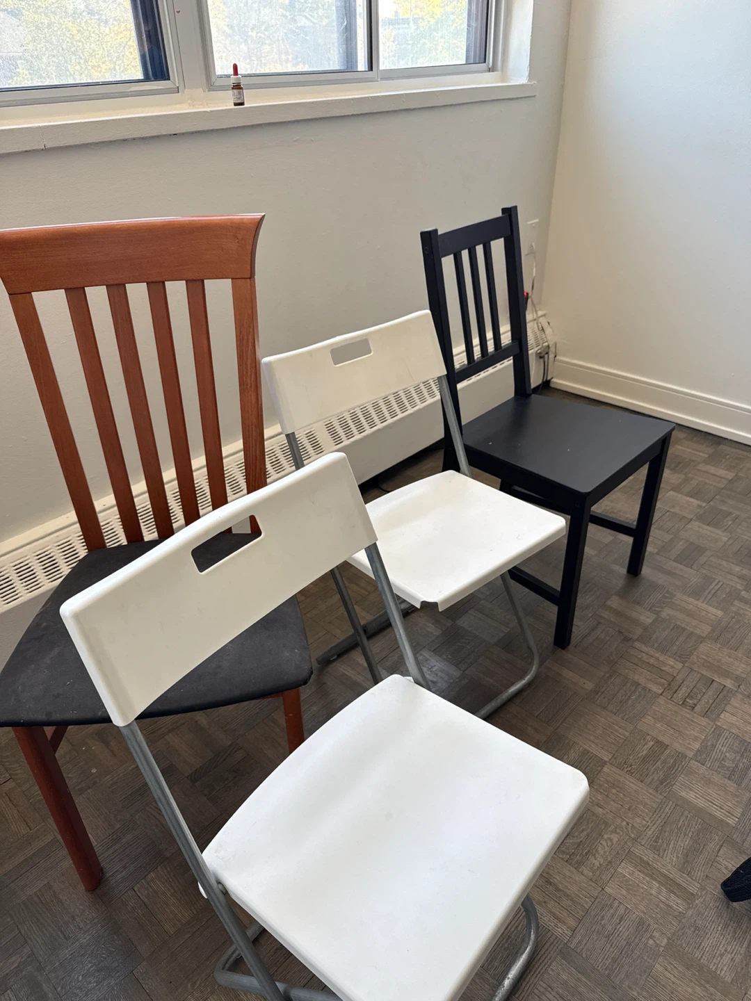 Assorted Chairs - Wood, White, Black