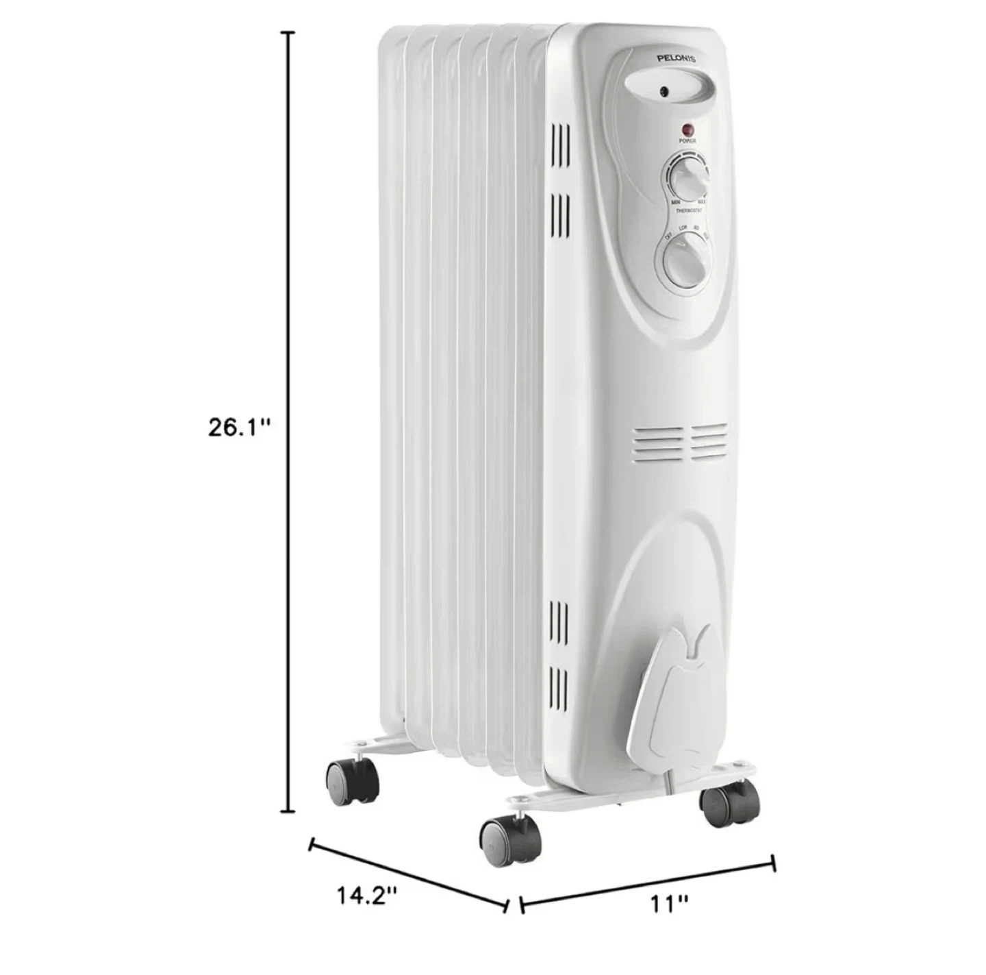 PELONIS Oil Filled Radiator Heater - White - photo 2