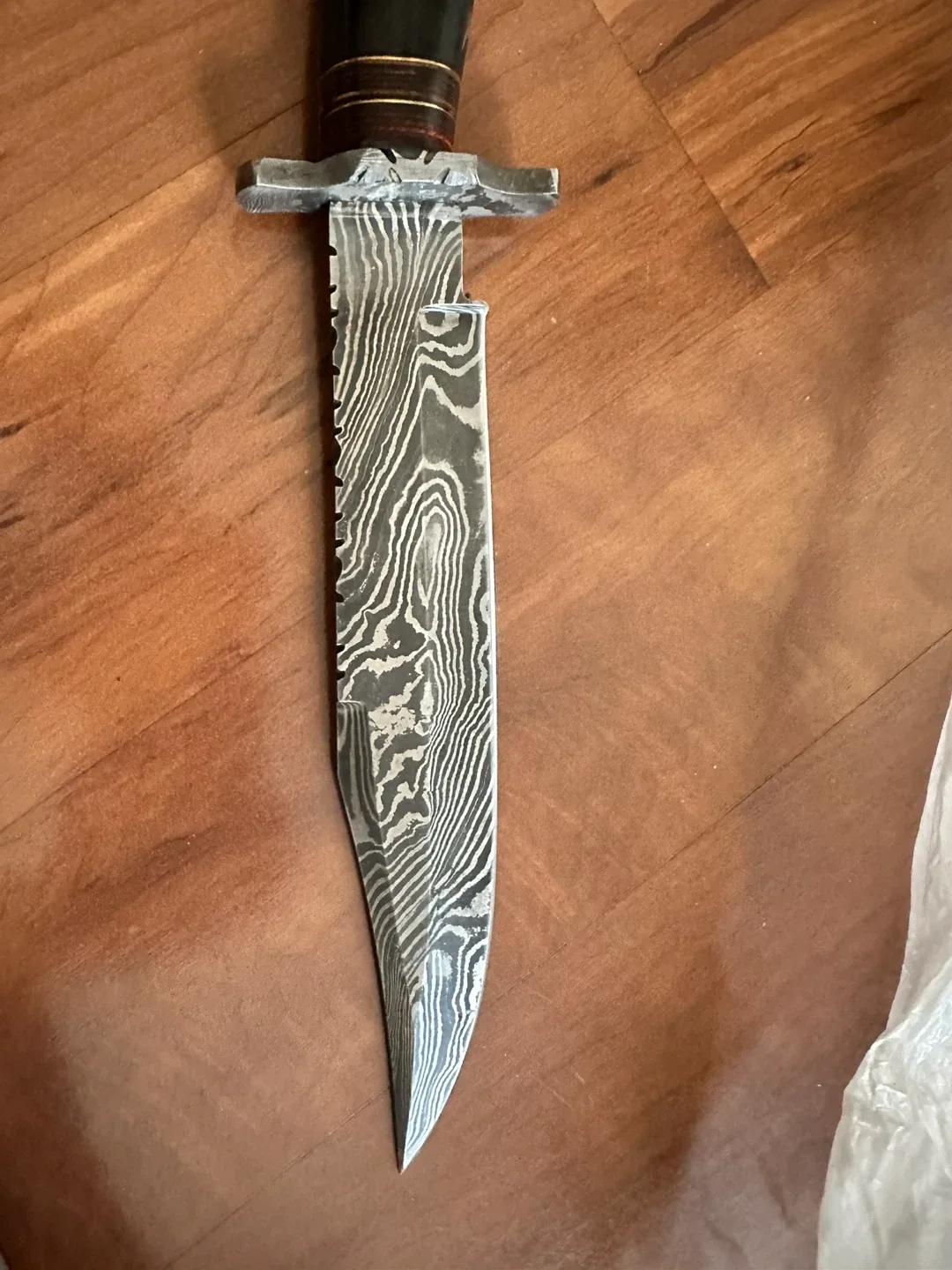 Handmade Damascus Steel Hunting Knife with Sheath image indicator(2)