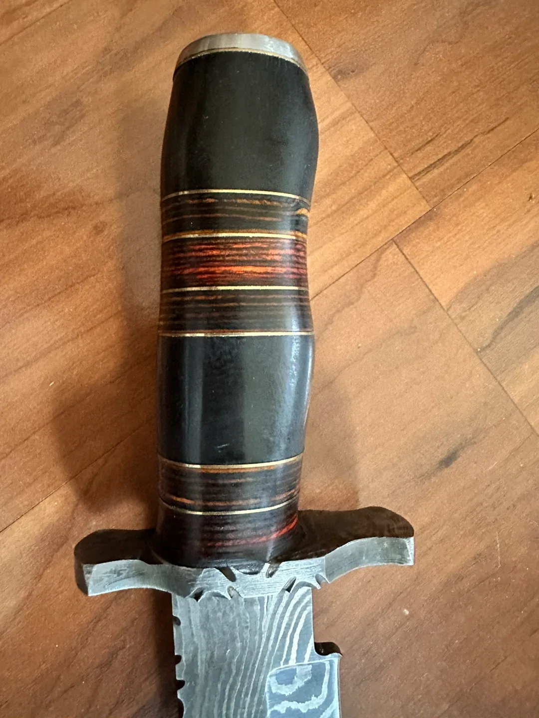 Handmade Damascus Steel Hunting Knife with Sheath image indicator(5)