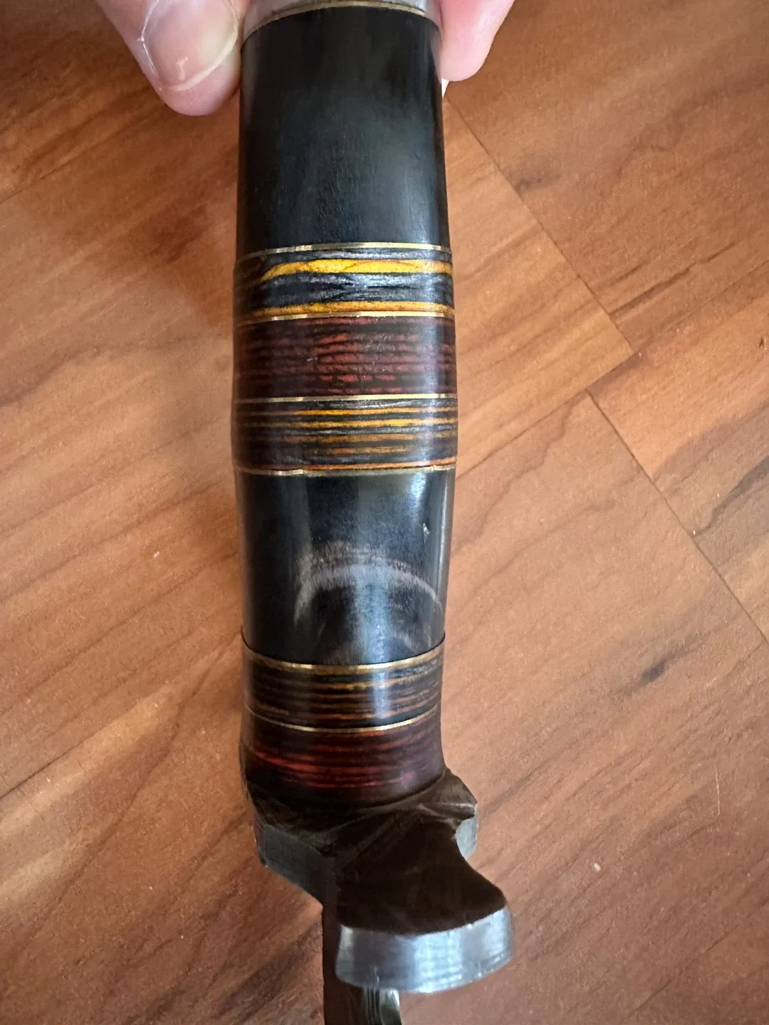 Handmade Damascus Steel Hunting Knife with Sheath image indicator(4)