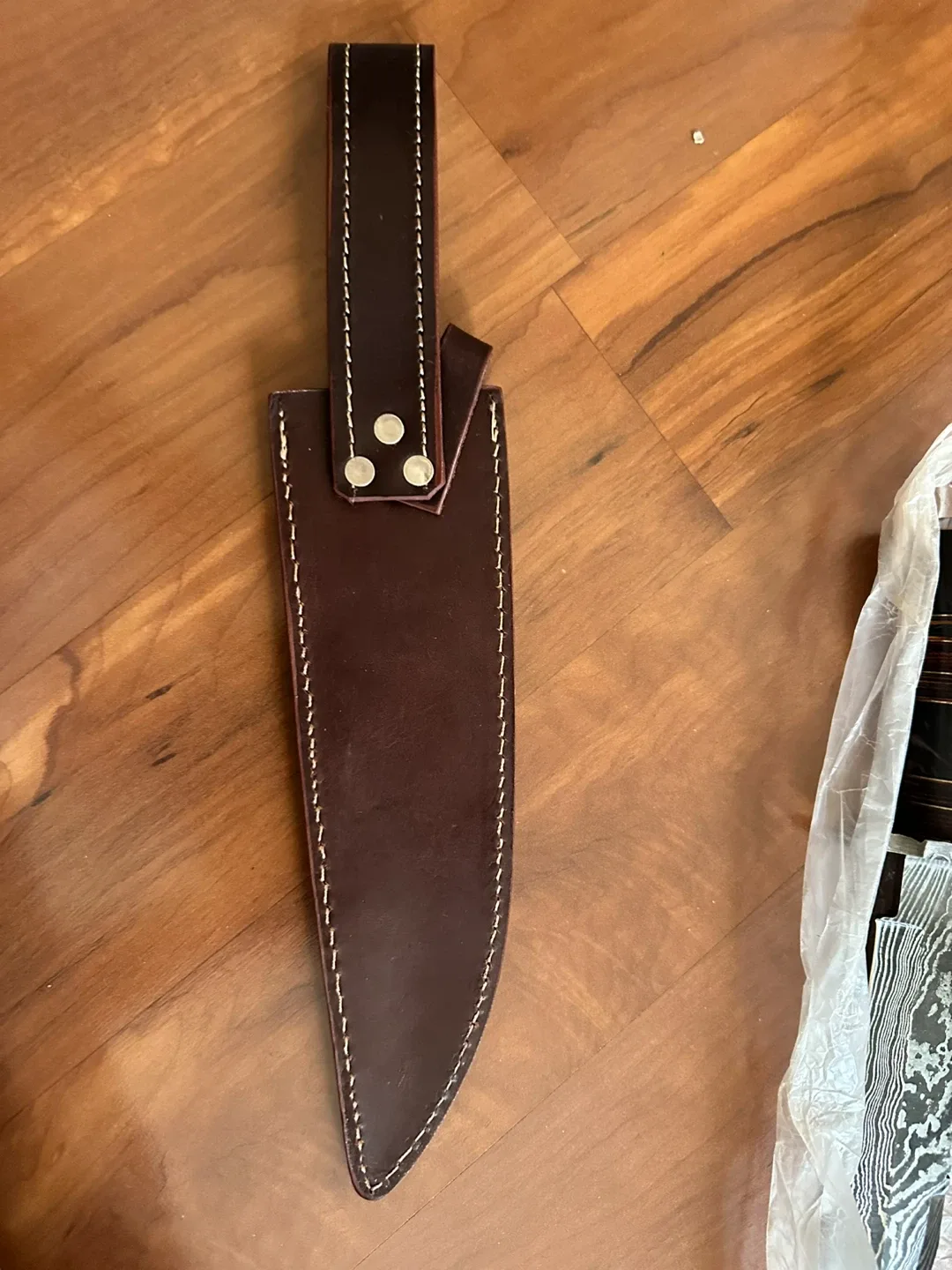 Handmade Damascus Steel Hunting Knife with Sheath image indicator(7)