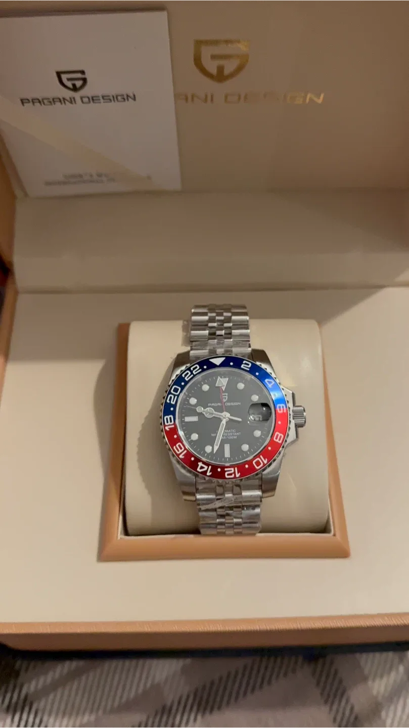 Pagani Design GMT Automatic Men Watch Brand New image indicator(7)