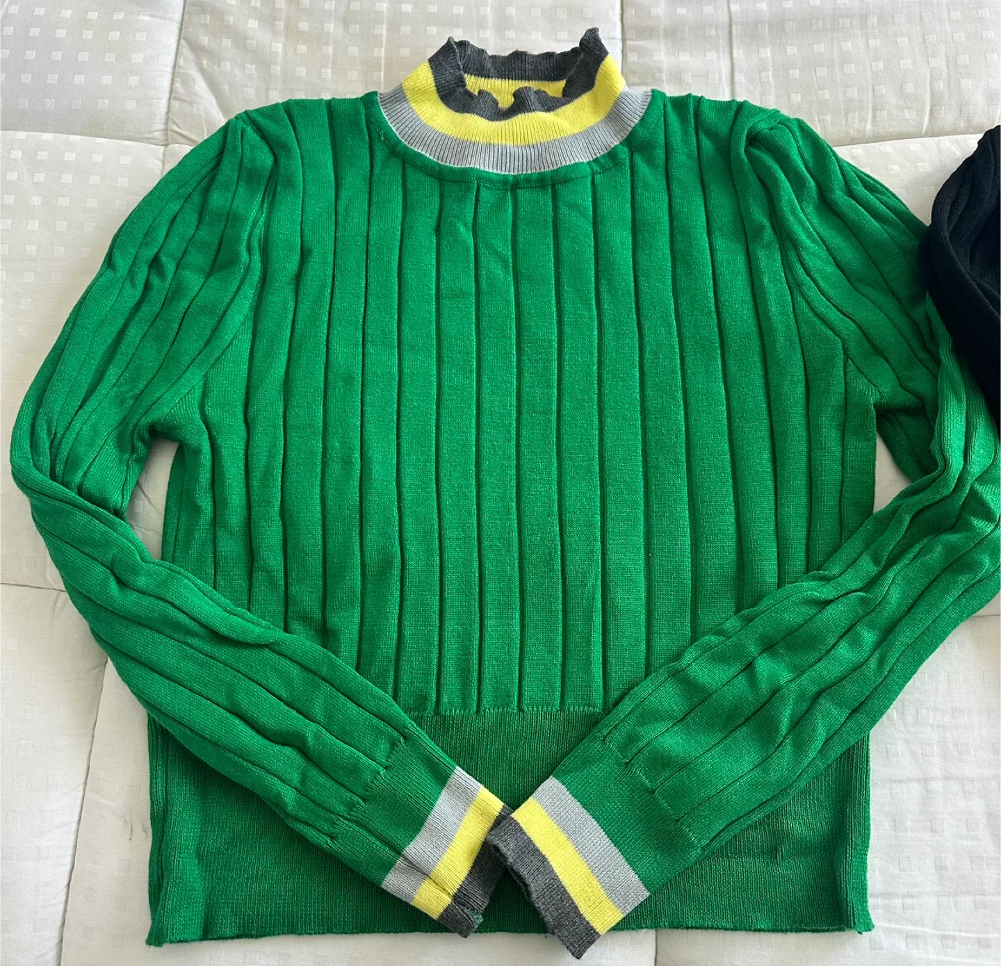 Ribbed Knit Mock Neck Sweaters - US M image indicator(2)