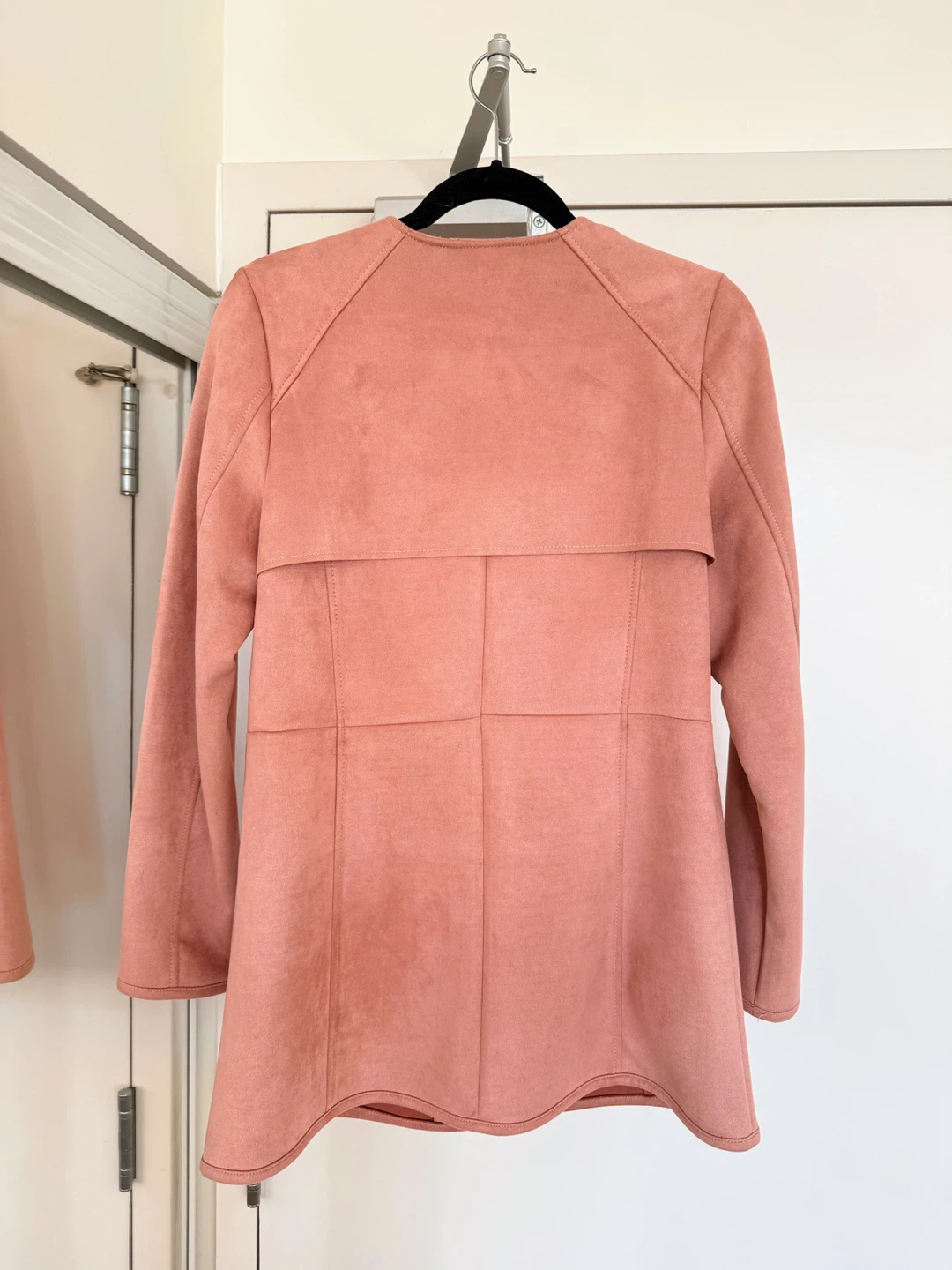 Pink Faux Suede Jacket - Size 10 - photo 2