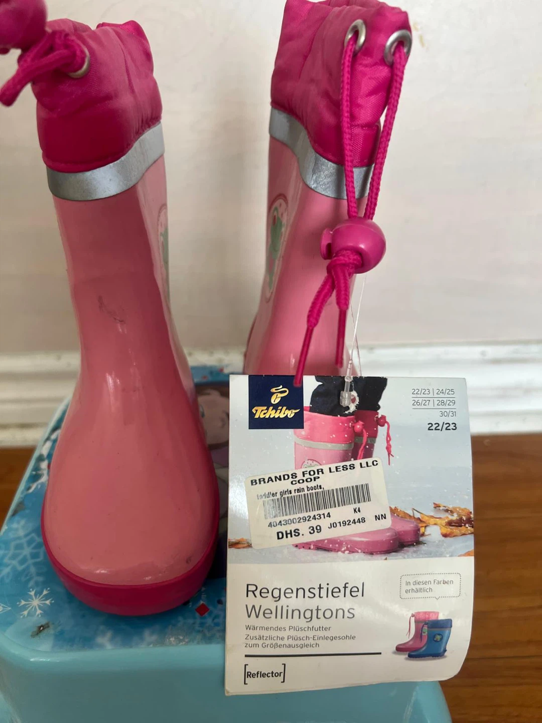 Tchibo Toddler Girls Pink Rain Boots - Size 22/23