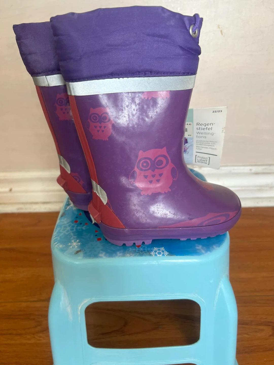 Tchibo Purple Owl Rain Boots - Size 39 - photo 2