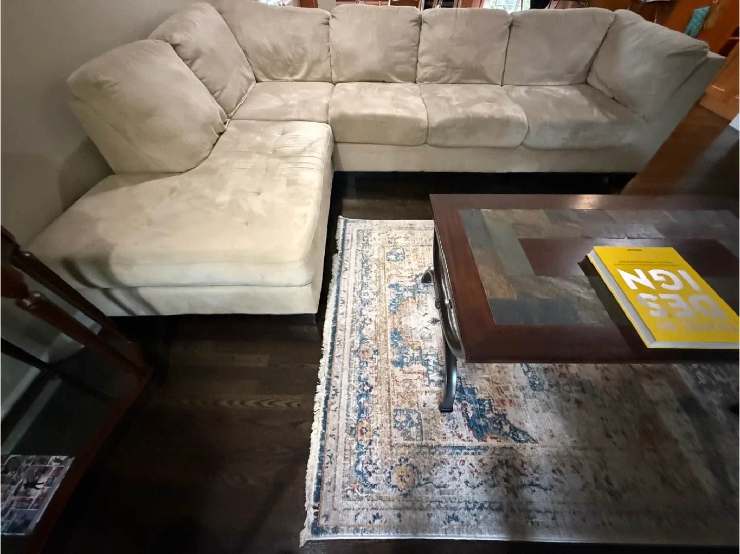 Beige Sectional L Shape Sofa image indicator(2)