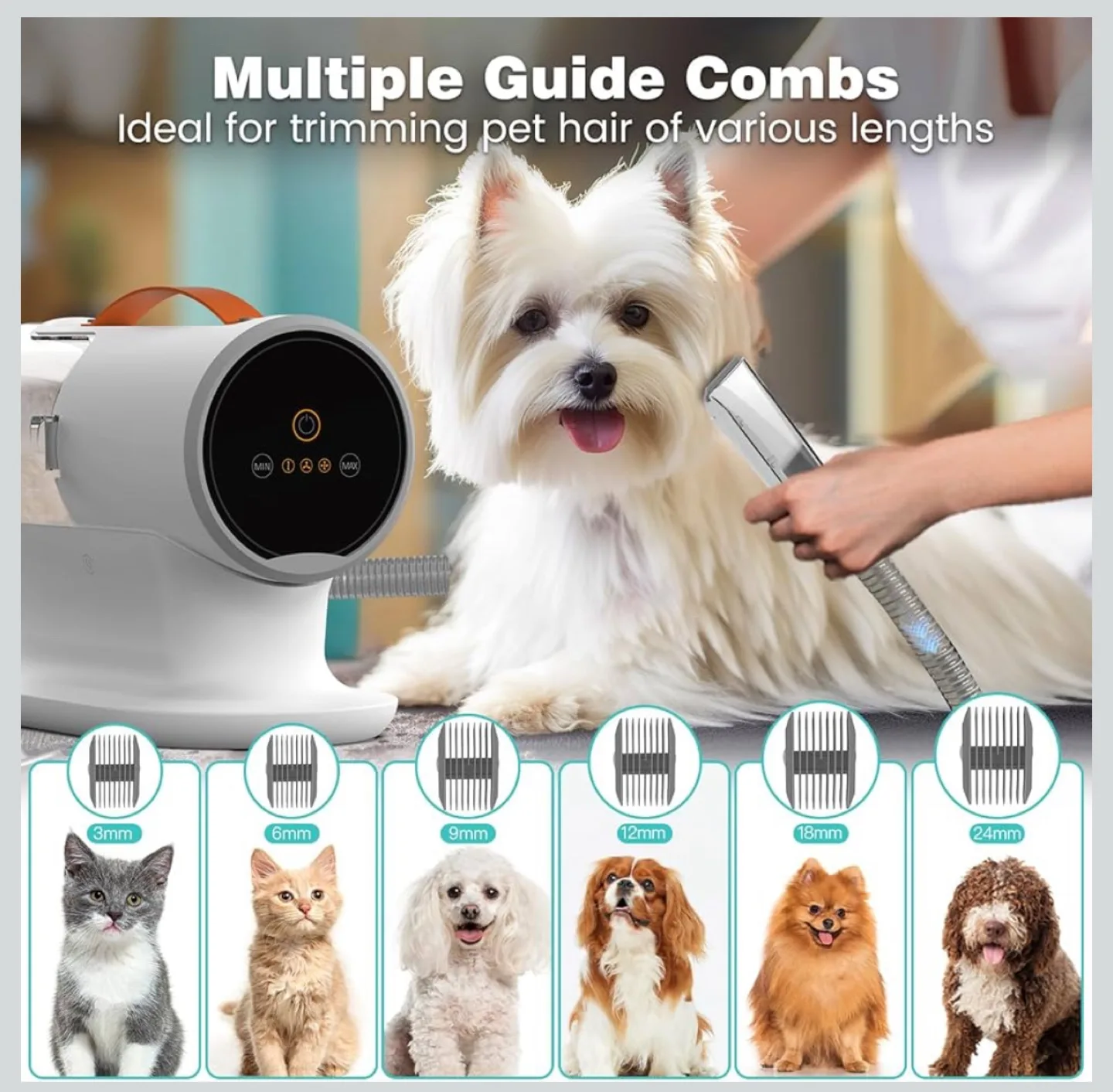 Brand New Dog Grooming Vacuum – 12000Pa Strong Suction image indicator(5)