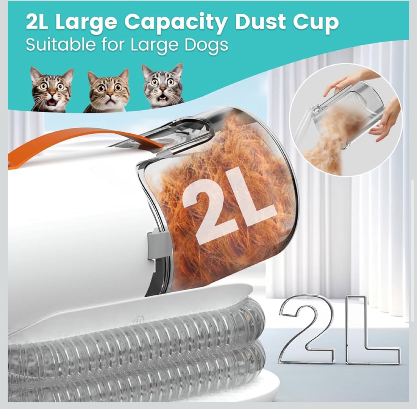 Brand New Dog Grooming Vacuum – 12000Pa Strong Suction - photo 3