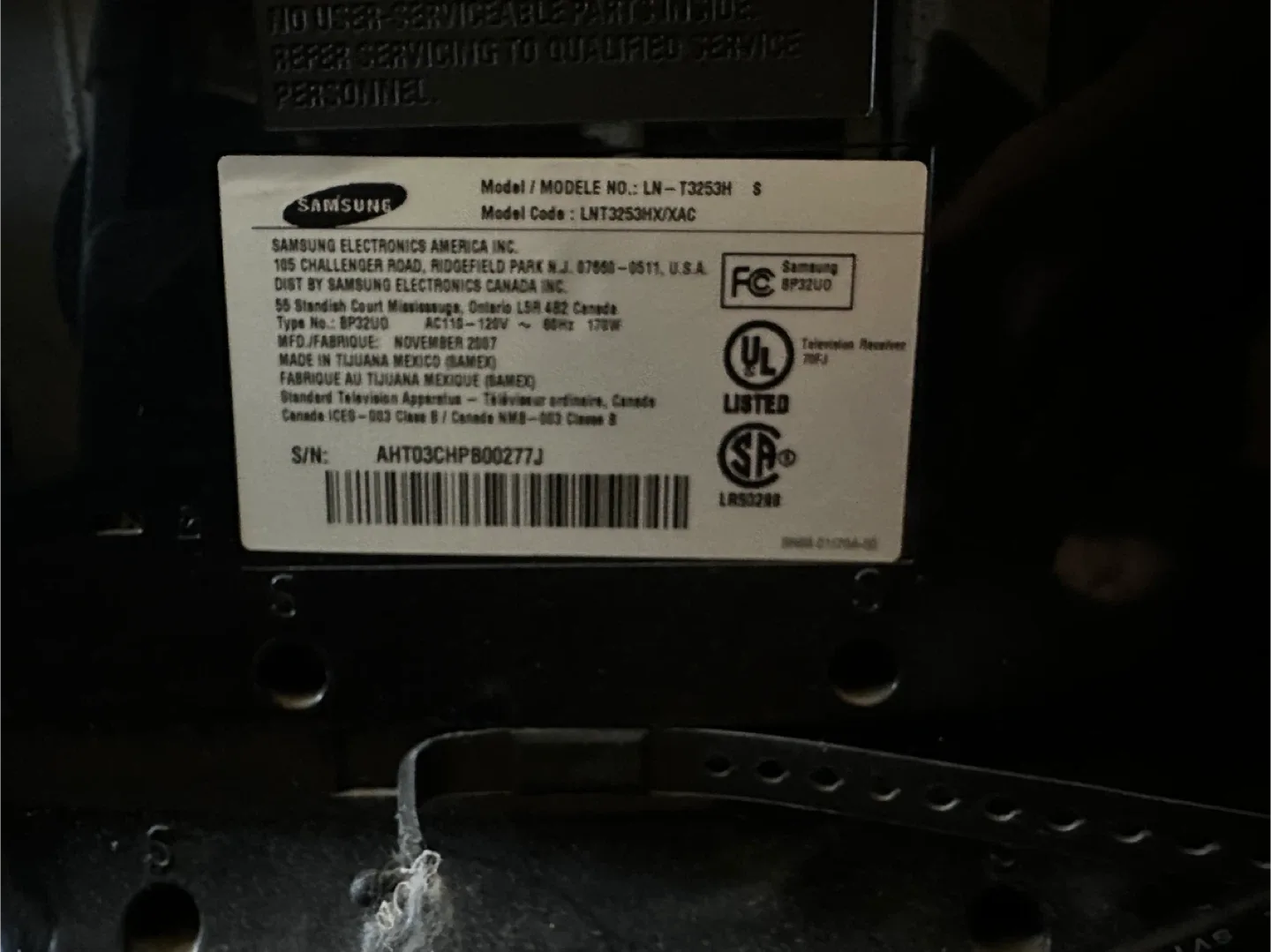 Samsung 32 LCD TV image indicator(3)