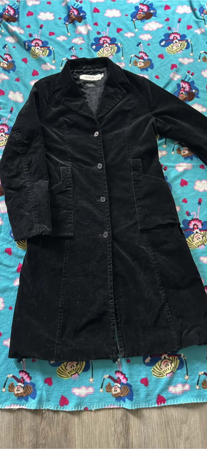 InWear Meida Black Velvet Coat Size 10