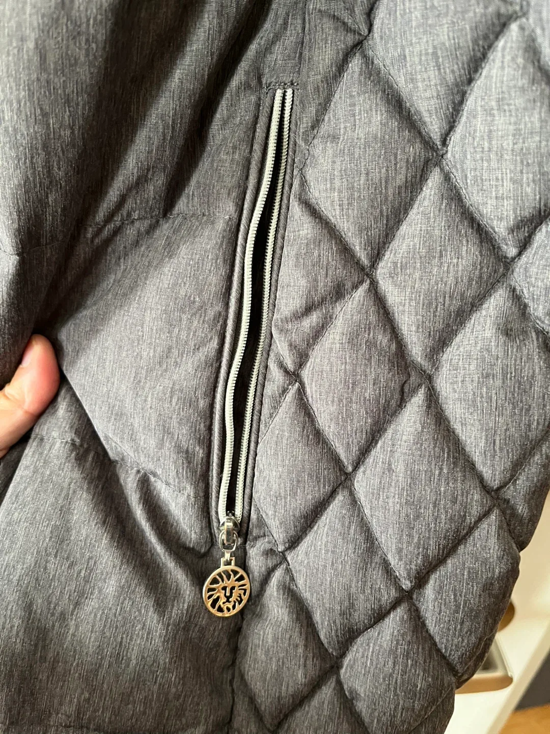 Anne Klein XL Grey Packable Down Coat image indicator(6)