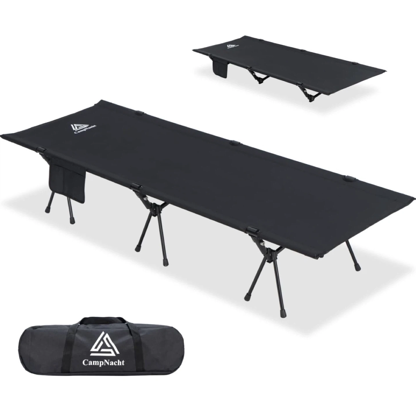 CAMPNACHT Ultralight Camping Cot with Leg Extenders - BN