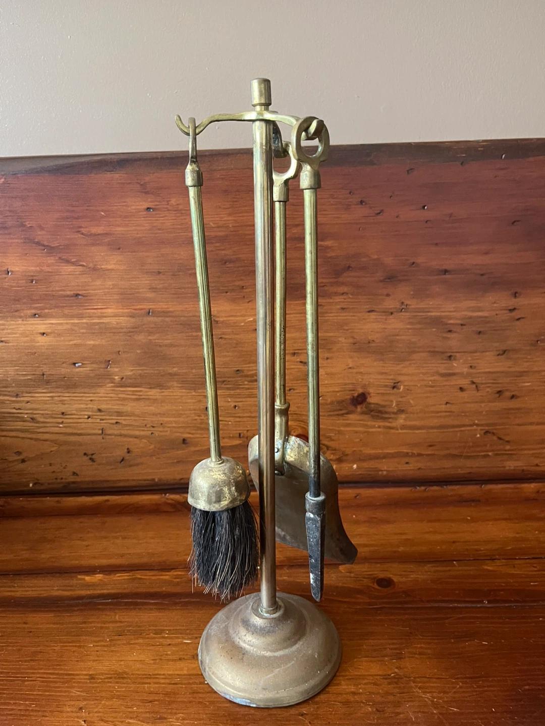 Antique Brass Fireplace 4 Piece Victorian Hearth Accessories