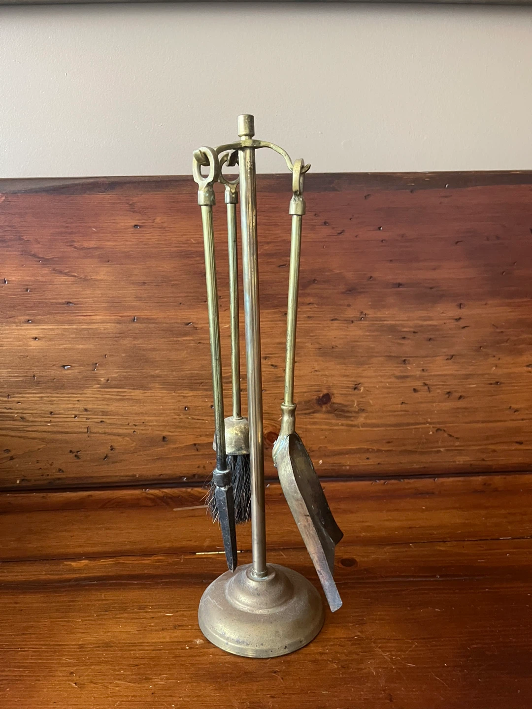 Antique Brass Fireplace 4 Piece Victorian Hearth Accessories - photo 4