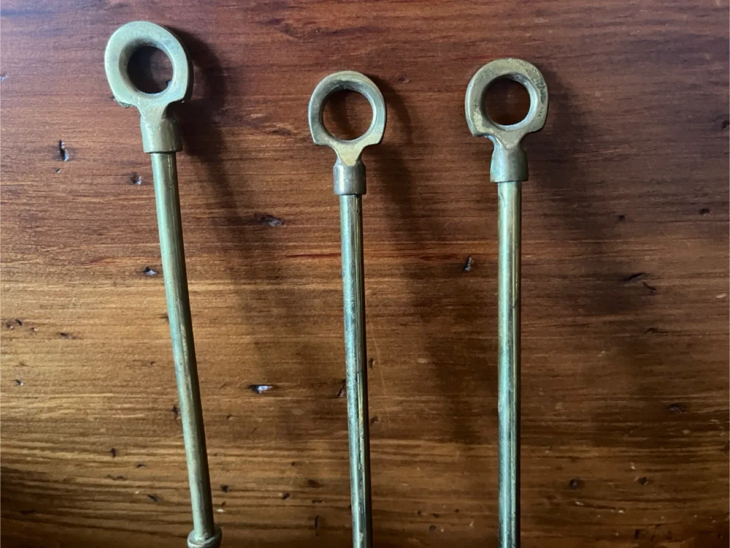 Antique Brass Fireplace 4 Piece Victorian Hearth Accessories image indicator(6)