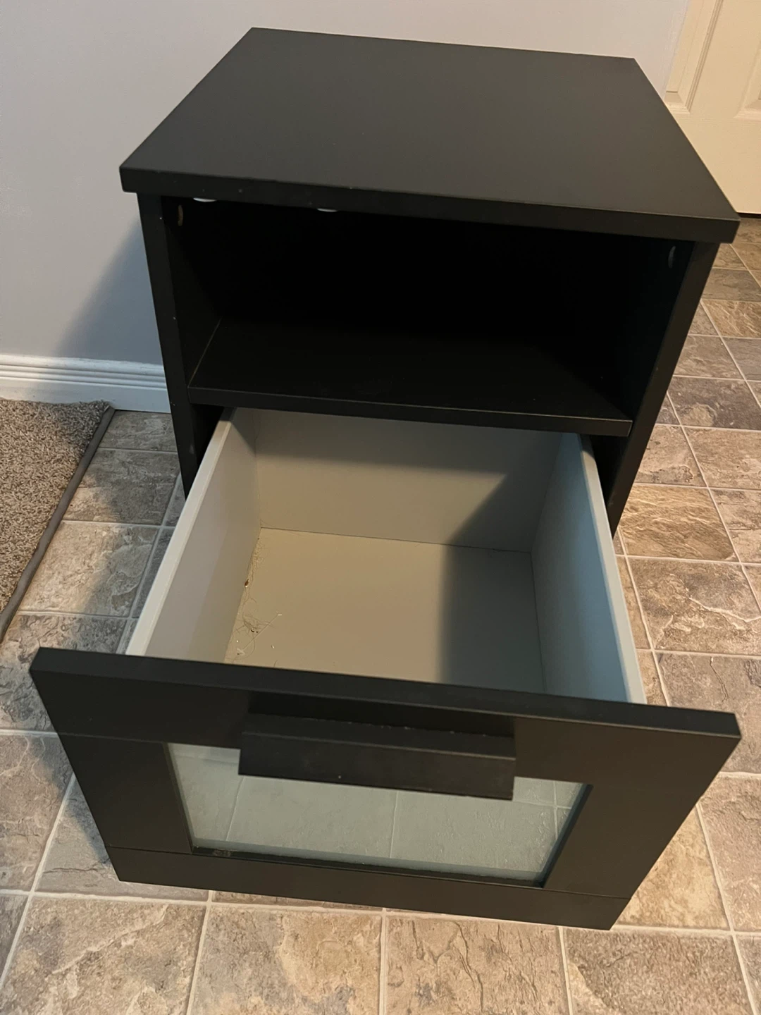 IKEA Brimnes Black Nightstand - photo 2