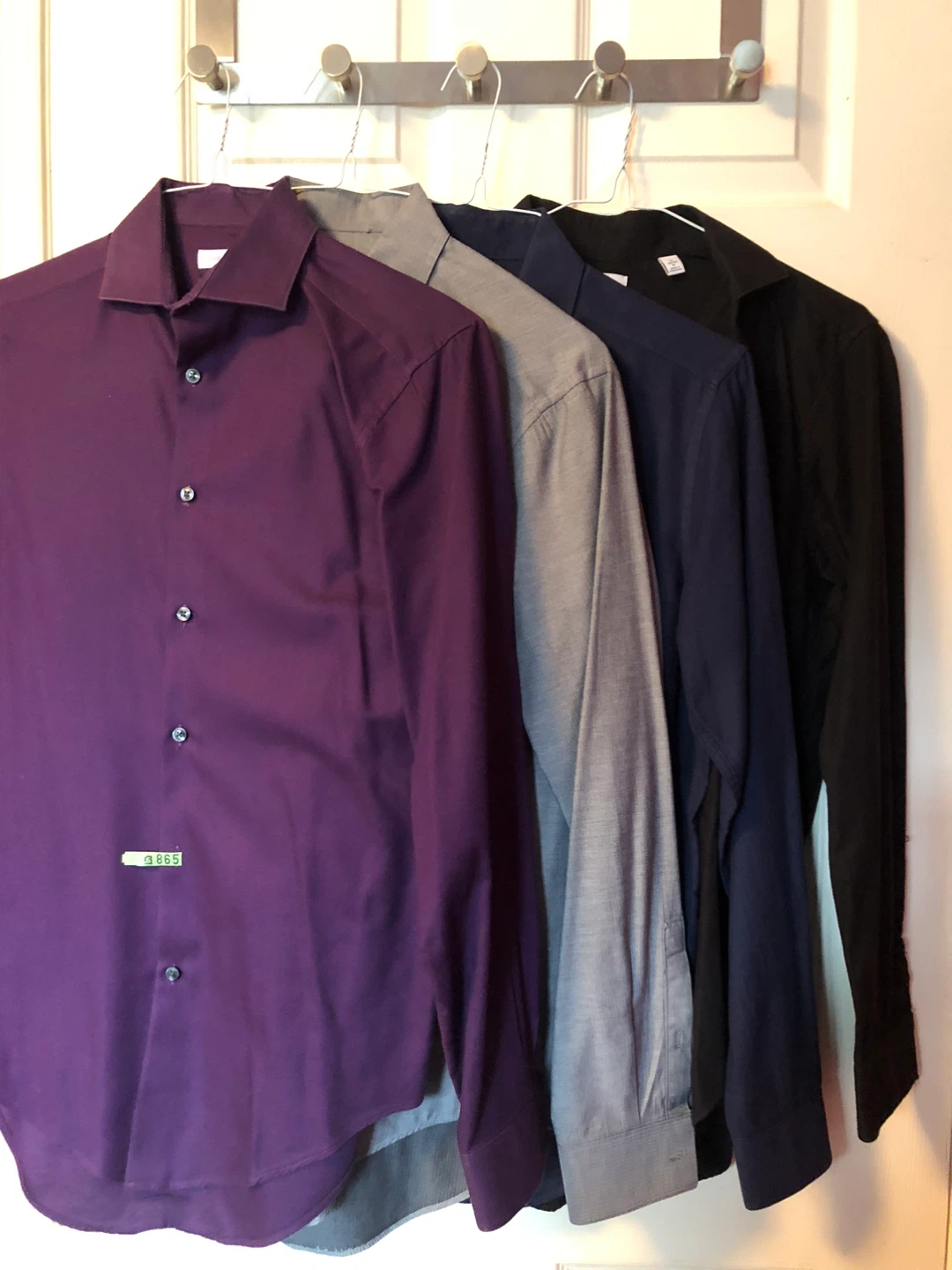 Men's Dress Shirts - Purple, Grey, Navy, Black