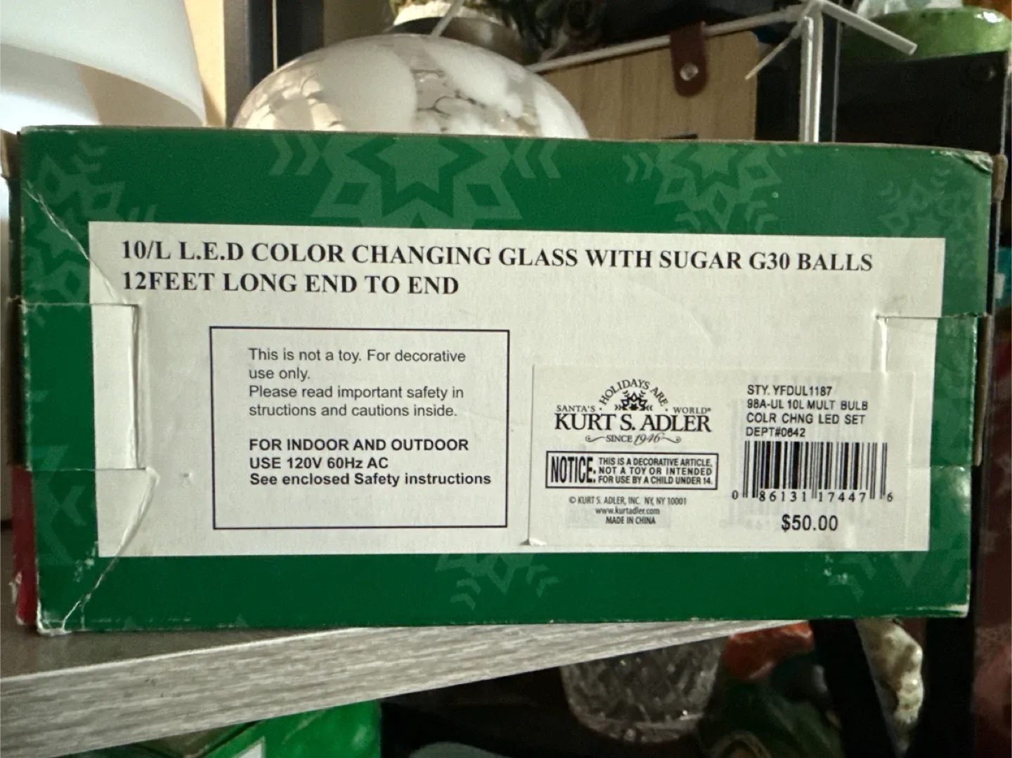 Kurt S. Adler LED Color Changing Glass Balls image indicator(2)