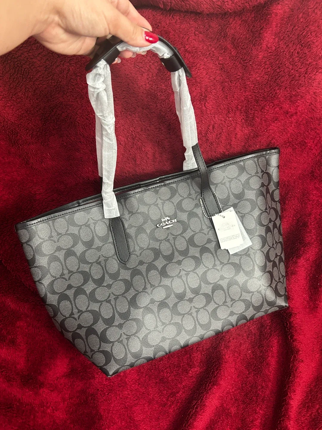 Inspired New Coach Tote Bag - Black/Grey image indicator(2)