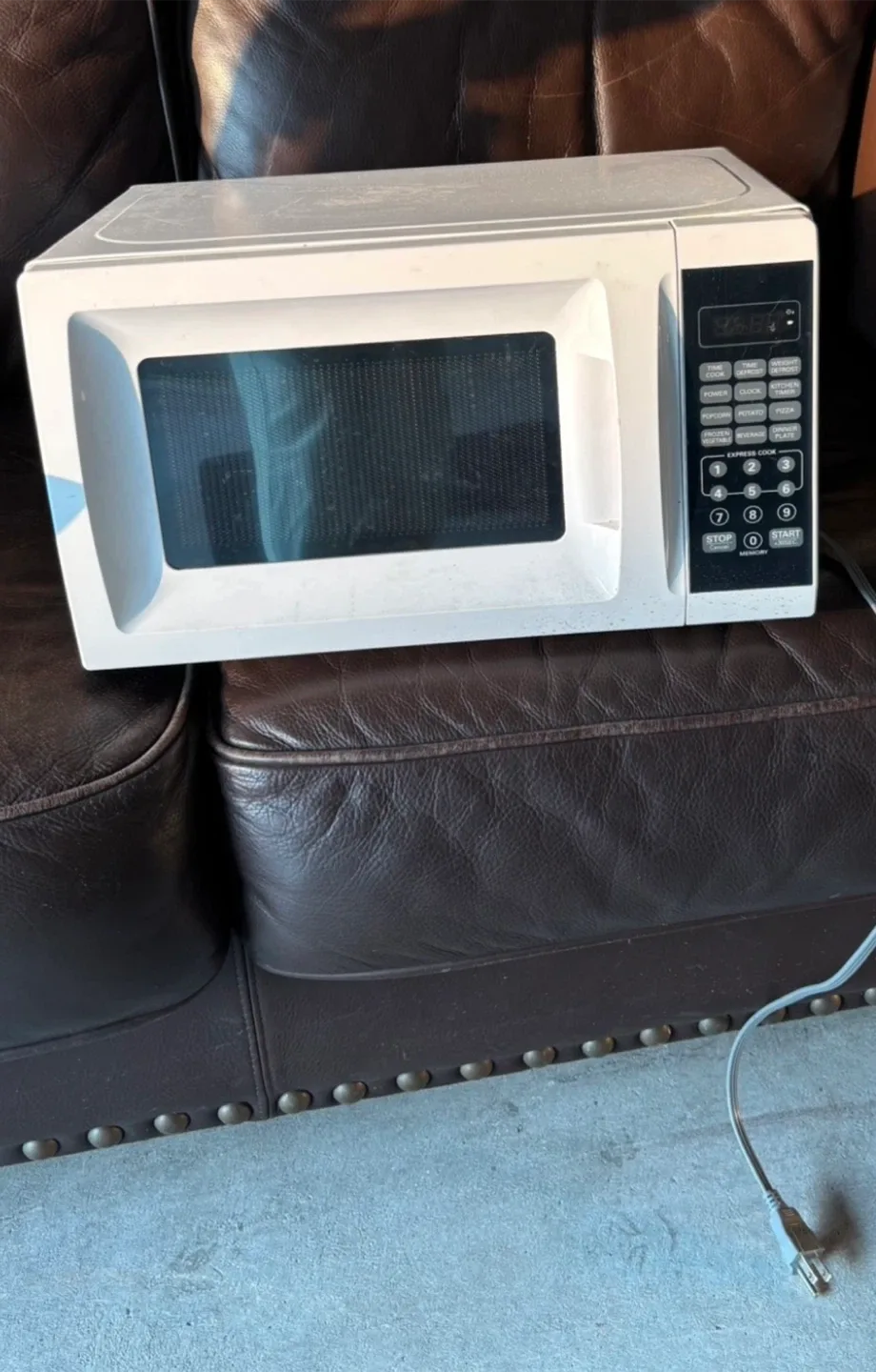 White Countertop Microwave