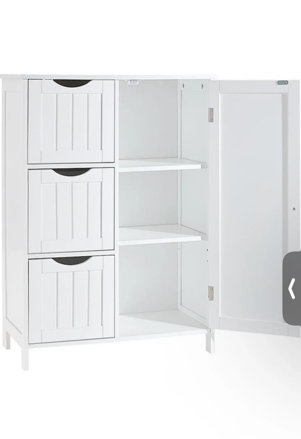 White Bathroom Cabinet with Drawers