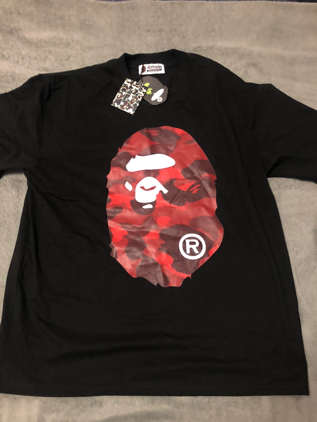 New BAPE A Bathing Ape Red Camo T-Shirt XL
