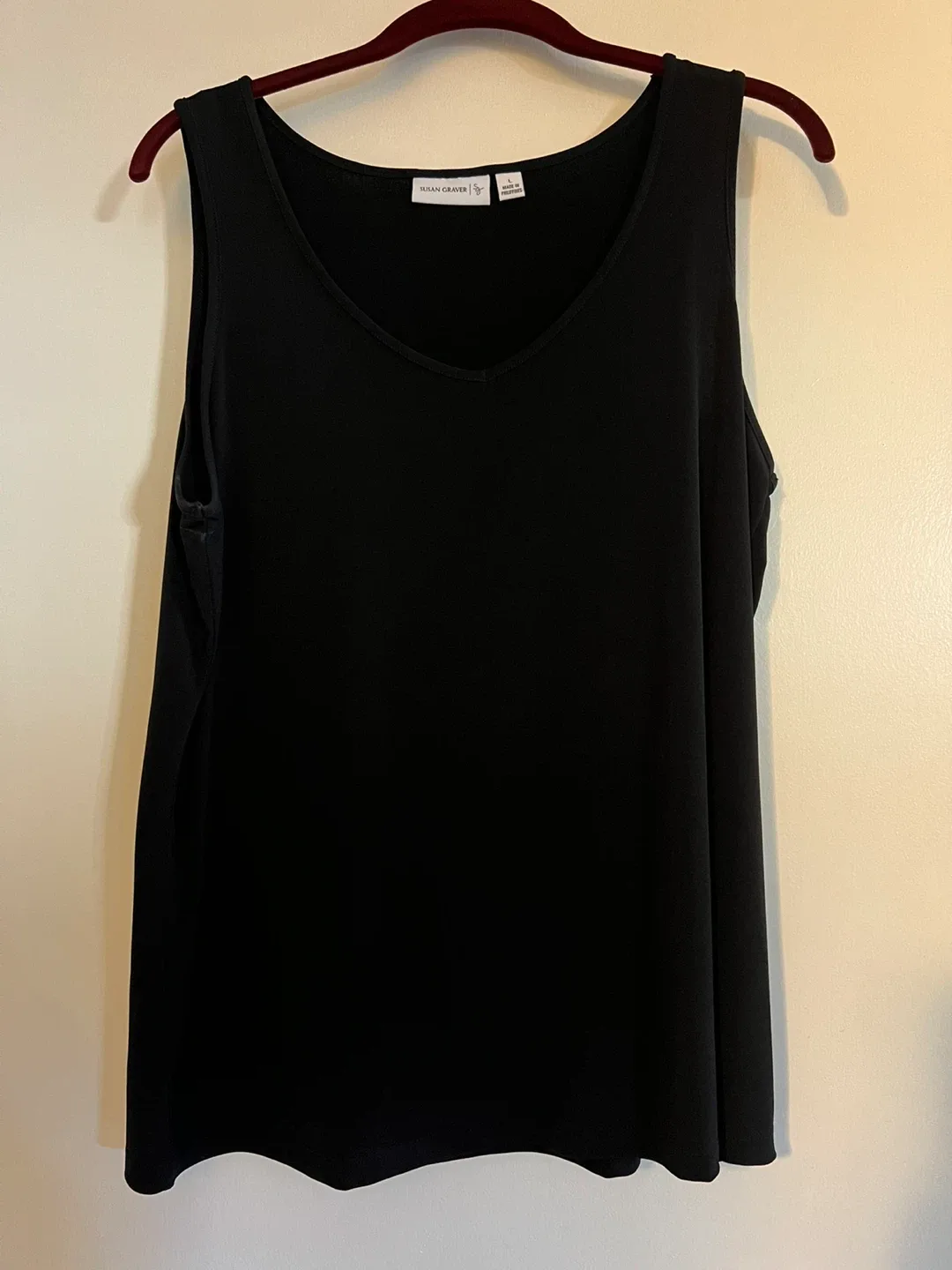 Susan Graver Black Top & Multi Colored Cardigan - Size L image indicator(2)