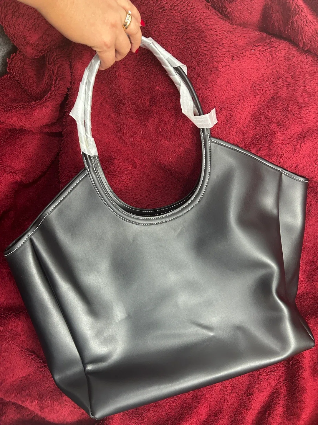 Inspired Miu Miu Black Leather Tote Bag image indicator(2)