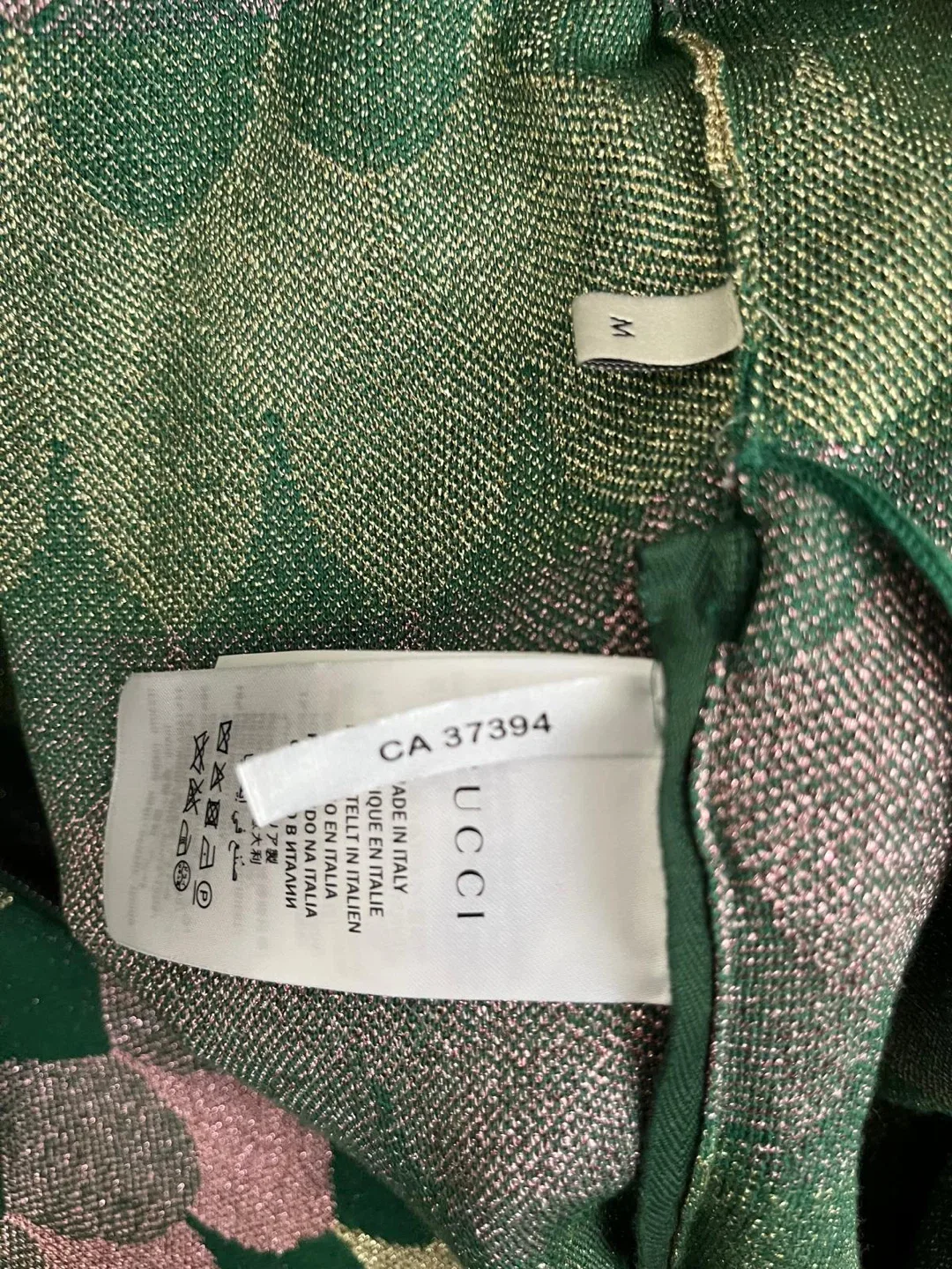 Gucci Men’s Green Knit Zip-Up Jacket - Size M image indicator(4)