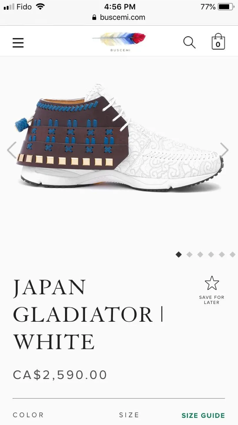 Buscemi Japan Gladiator White Sneakers image indicator(4)
