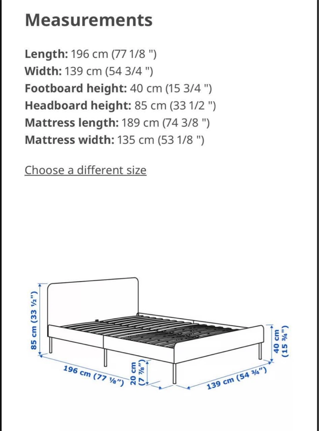 IKEA Full/double Size Bed Frame - photo 5