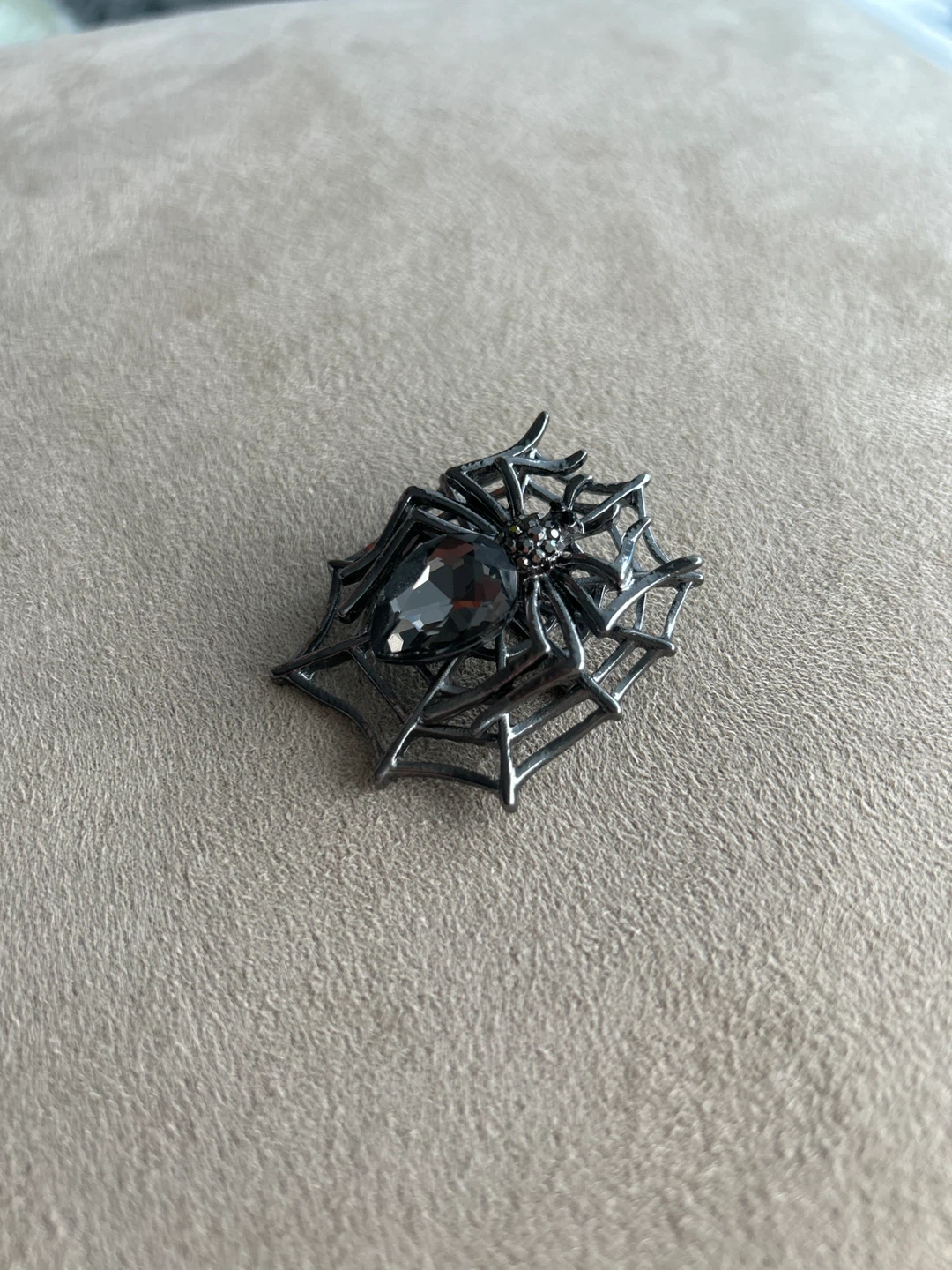 Spider Web Brooch Pin - Halloween Accessory