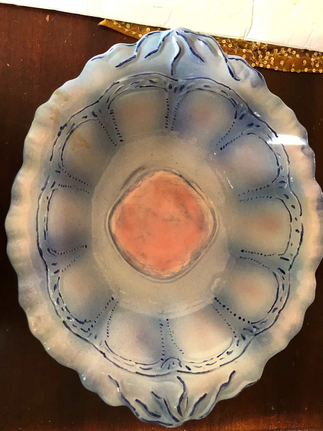 Vintage Blue & Pink Pitcher and Basin. image indicator(2)