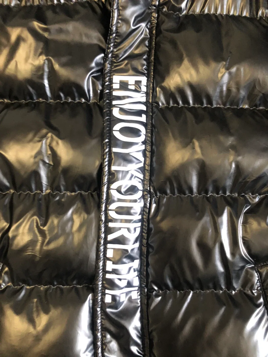 Kaqiblo Black Puffer Jacket Size 150cm image indicator(2)