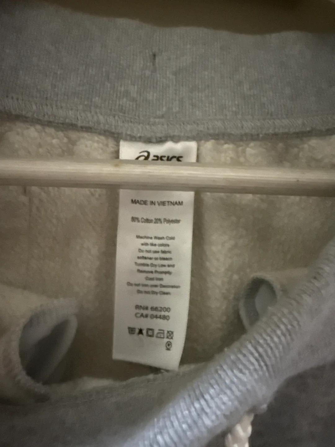 Asics Grey Sweatpants - 80% Cotton For 160cm image indicator(2)