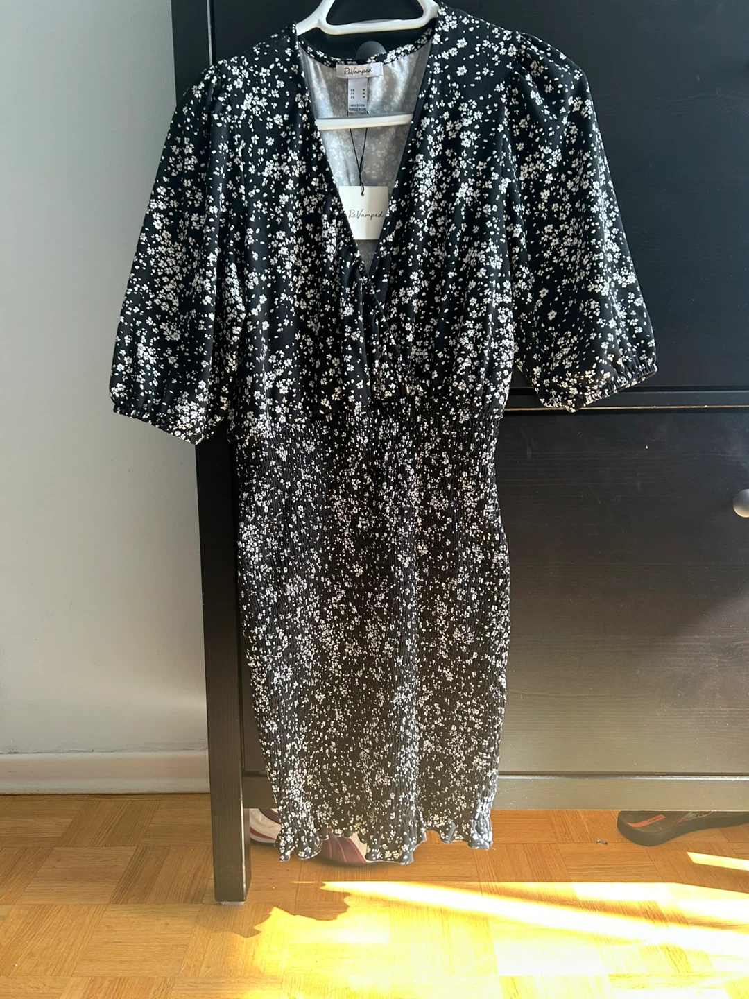 ReVamped Black Floral Dress - Size M - photo 3