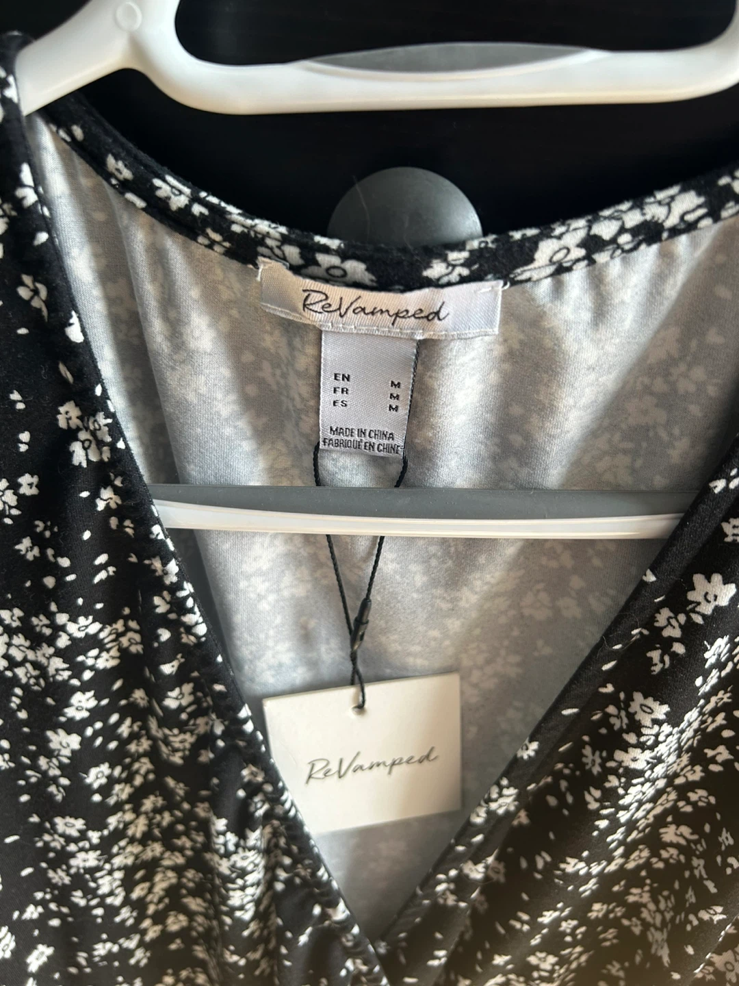 ReVamped Black Floral Dress - Size M - photo 2