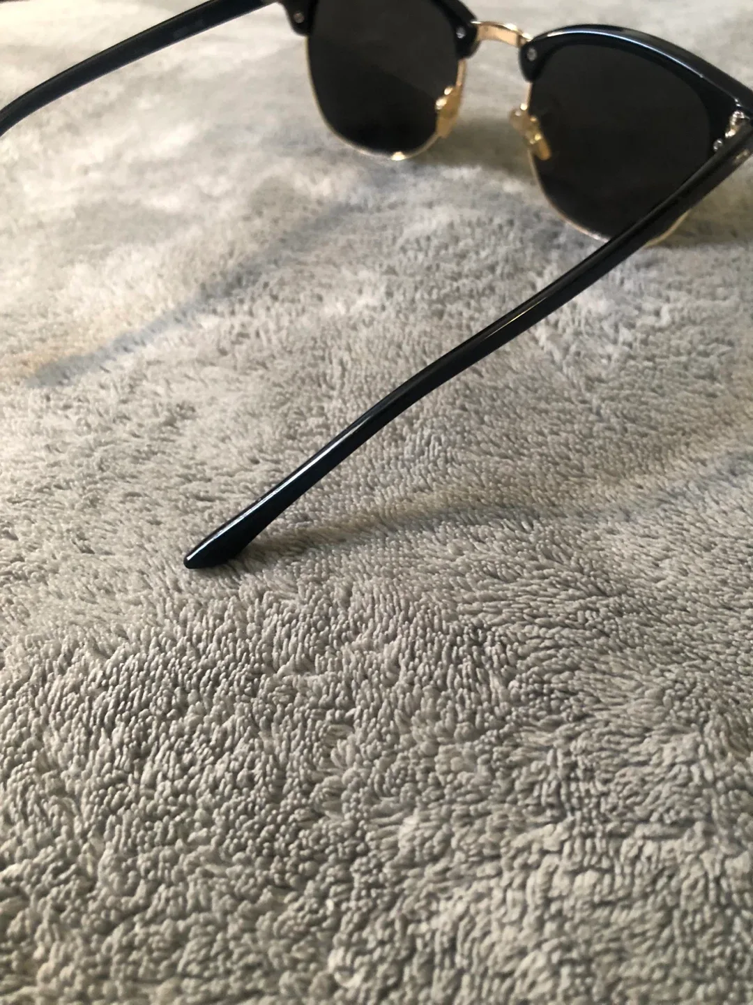 Clubmaster Style Sunglasses - Black & Gold image indicator(3)